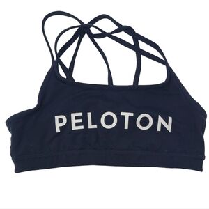 Peloton | Women's Classic Black Strappy Biking Sports Bra (Size Small)